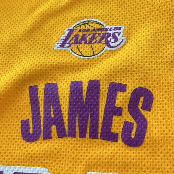 Lebron James #23 Los Angeles Lakers Jersey by NBA TX3 Cool Size 2XL w/ FLAWS - Picture 12 of 15